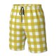 thumbnail image 4 of Fotbe Yellow Checkboard Trajes de Baño Estampados para Hombre, Shorts de Verano de Secado Rápido, Ropa de Playa, Bañadores-X-Large, 4 of 6