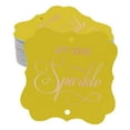 thumbnail image 1 of Inkdotpot Let Love Sparkle Wedding Bottle Tag Real Rose Gold Foil Favor Bracket Shape Hang Tags Pack Of 50, 1 of 6