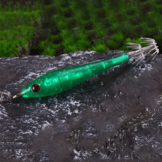 Señuelos de pesca Luz 3D Simulación Ojo Pesca Calamar Gancho LED Accesorios de pesca Sywqhk Para Estrenar