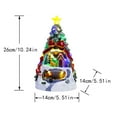 thumbnail image 3 of Lighted Music Train Christmas House, Snow Tree Desktop Ornament with Music Box, Holiday Decorative Gift for Home and Seasonal Celebration, 3 of 6