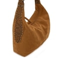 thumbnail image 5 of Wrangler Suede Hobo Purse for Women Embossed Soft Slouchy Shoulder Bag 2Pcs Set, Brown, 5 of 7