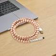 thumbnail image 3 of Beaded Phone Charger Cord, Handmade Pearl Beaded USB Data Cable, USB C Cable for Phone Charging Cord, 2 in 1 Multi Charging Cable, Fast Charging USB A Elegant Pearl Beads Data Cable, 1m, 3 of 5