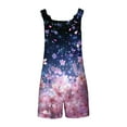thumbnail image 5 of Hyknon Rompers for Women Summer Fashion Suspender Sleeveless Jumpsuits with Pockets Casual Floral Printed Loose Fit Comfortable Jumpsuits Shorts, 5 of 6