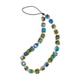 thumbnail image 2 of Mashaouyo Home Decor Glass Light Catching Crystal Square Bead Phone Chain Phone Case Accessories Female Phone Transparent Bead Hanger, 2 of 4