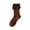 Coffee, variant on Women's Bowknot Socks - Coffee Maillard Yarn, Cute Bow Mid-Calf/Long Tube Outer Wear Socks, Coffee Brown