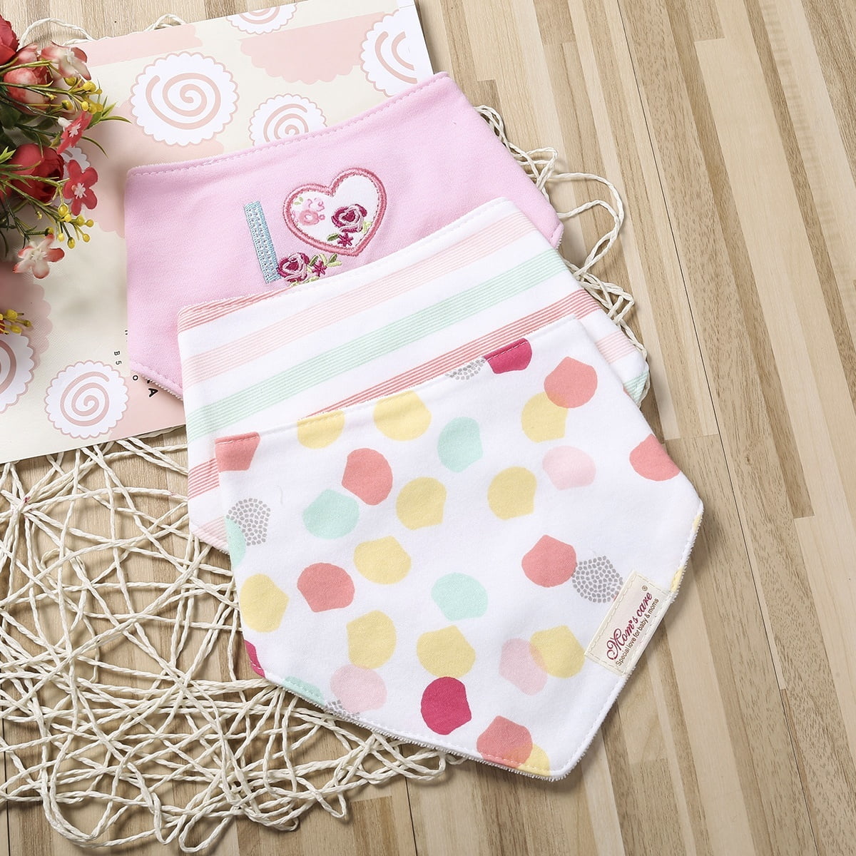 triangle baby bibs