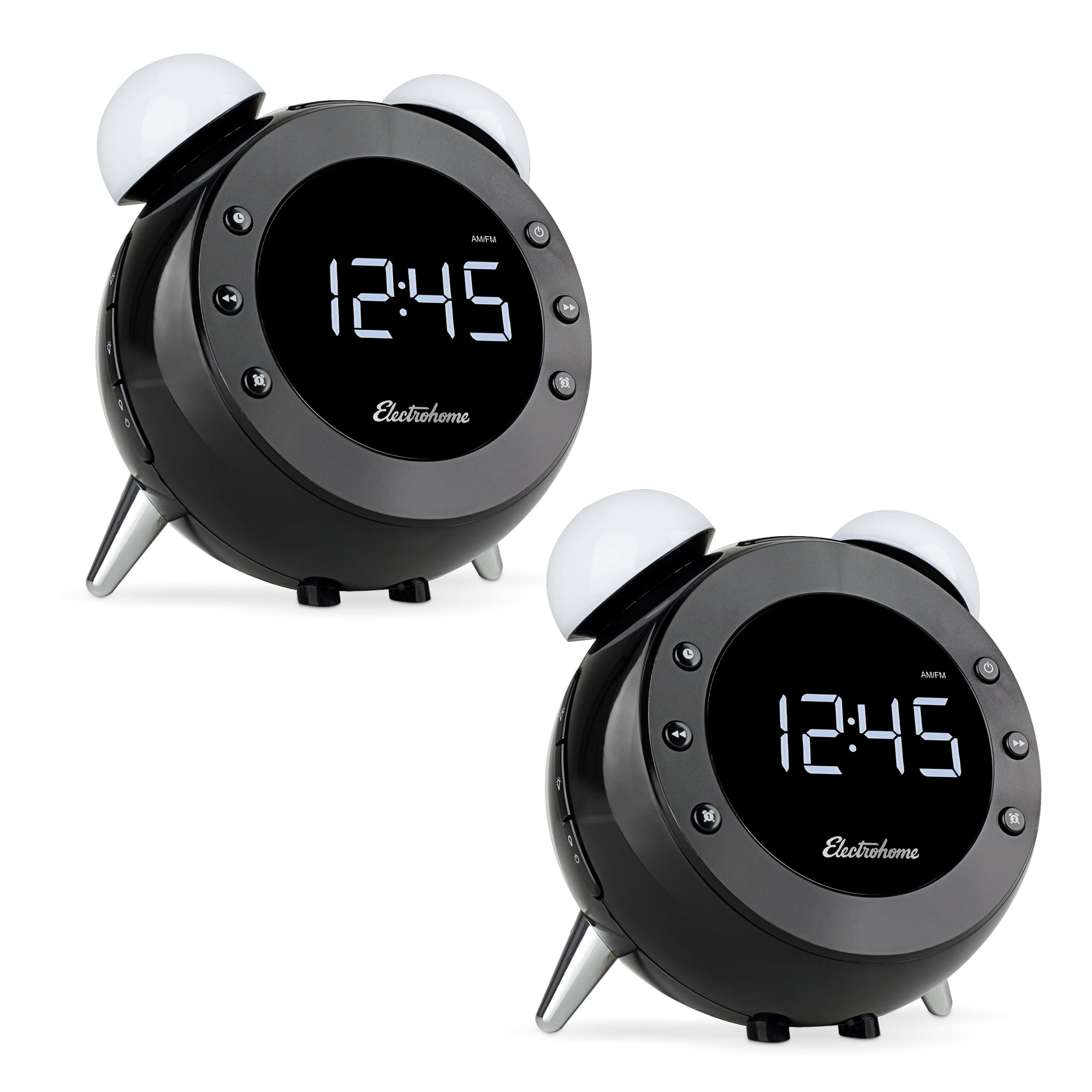 Electrohome Retro Alarm Clock Radio with Motion Activated Night Light