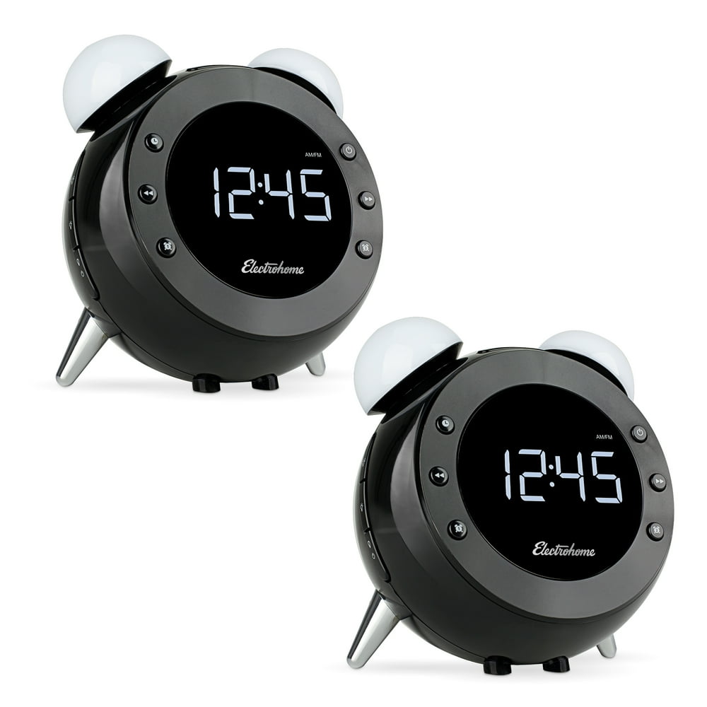 Electrohome Retro Alarm Clock Radio with Motion Activated Night Light