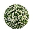 thumbnail image 3 of Artificial Plant Topiary Balls,Faux Boxwood Balls Plants,Daisy Flower Topiary Ball Garden Spheres Decorative for The Front Door,Porch,Backyard,Patio and Wedding(9.8inch), 3 of 7