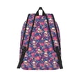 thumbnail image 2 of Lsque Skull colorful flower daisy Pattern Canvas Daypack, Durable Backpack, High-quality Versatile Backpack,Vintage Compact Backpack-Small, 2 of 6