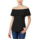thumbnail image 2 of Blusa Ultra Flirt con parte superior de kimono Convertible de tres vías para mujer negro XS, 2 of 2