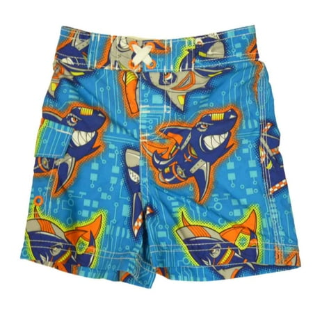 

Joe Boxer Infant & Toddler Boys Blue Shark Swim Trunks Board Shorts 2T