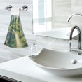 thumbnail image 5 of Yayeee Kitchen Hanging Hand Towels Set of 2 with Loop Bathroom Absorbent Tie Towel, Art Garden Scene, 5 of 7