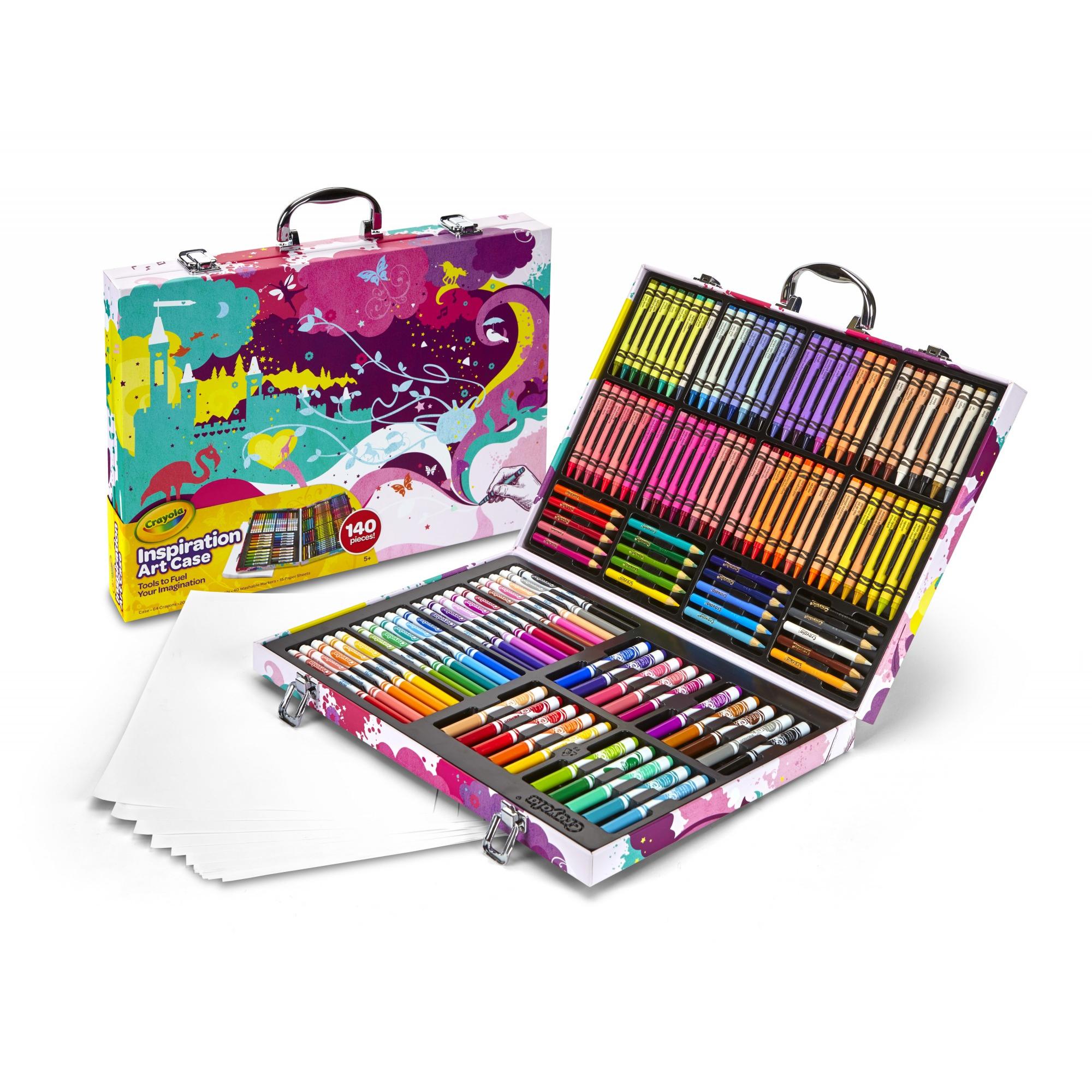 Crayola Inspiration Art Case, Pink, Art Supplies, Gift For Kids, 140 Pieces - image 3 of 11