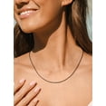 thumbnail image 2 of Suplight Women 1.4mm Thin Rolo Chain Necklace Silver/Black/Rose/Gold Plated Necklace for Women Gift, 2 of 8
