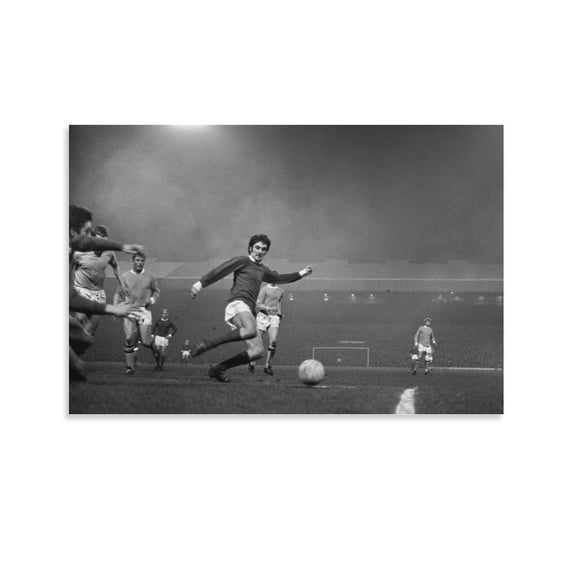 George Best Poster Famous Sportman Artworks Canvas Poster Room Aesthetic Wall Art Prints Home Modern Decor Gifts 16x24inch(40x60cm)