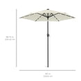 thumbnail image 2 of 7.5ft Outdoor Solar Market Table Patio Umbrella for Deck, Pool w/Tilt, Crank, LED Lights - Ivory, 2 of 5