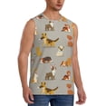 thumbnail image 2 of Kdxio Cute Dog for Men's Muscle T-shirt,Sleeveless for Workout Running Athletic Gym Lounge Casual, 2 of 7