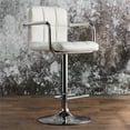 thumbnail image 6 of Furniture of America Reiley Metal Adjustable Barstool in White (Set of 2), 6 of 13