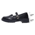 thumbnail image 5 of Black Ladies Fashionable Loafers Sandals With Buckle Accent And Platform Sole Comfortable For All-Day Wear Stylish Design, 5 of 9