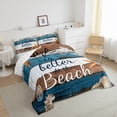 thumbnail image 3 of Manfei Lake House Bedding Sets Twin with Comforter, Beach Seashell Comforter Sets Twin Size, Lodge Cabin Reversible Down Comforter, Ultra Soft Bedroom Decoration, 2 Pieces, 3 of 8