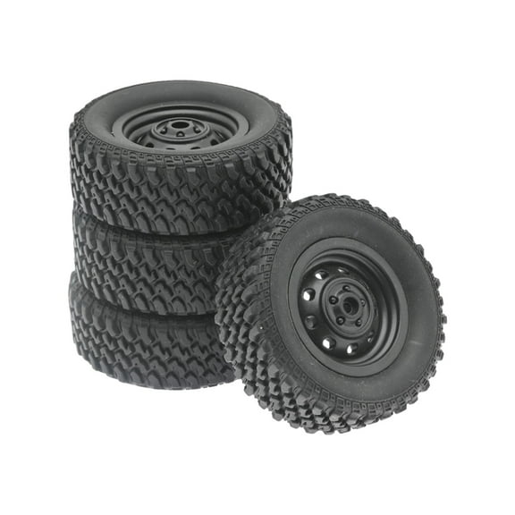Almencla 4 Pieces RC Car Rubber Tires Replacement Outer Diameter 6cm Wear Resist Spare Parts for MN82 78 1/12 RC Car Toy Hobby