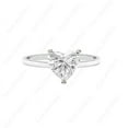 thumbnail image 3 of Cora Jewellery 2CT Heart Moissanite Solitaire Engagement Ring For Women, 10K White Gold, 3 of 6