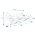 thumbnail image 7 of FFH 2-Seat Sectional Sofa Modular Deep Seat Sofa Couch, 84" Modern Loveseat Sofa for Living Room, Chenille Recliner, Spring Cushions, Solid Wood Frame, Easy Assembly for Small Spaces - Beige, 7 of 7