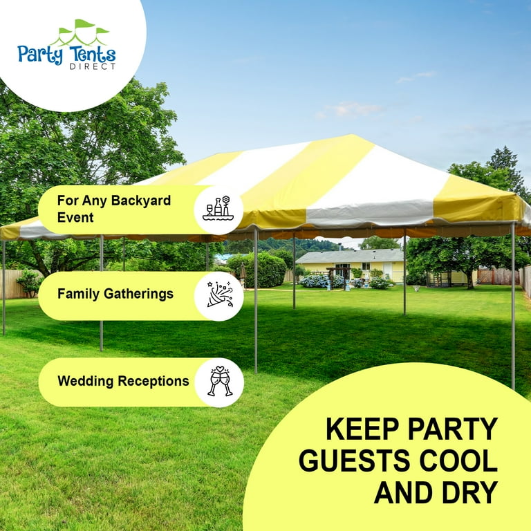 Party Tents Direct Weekender West Coast Frame Party Tent Yellow 20 ft x 30 ft