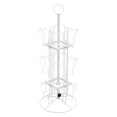 thumbnail image 6 of ToppiJoy 3 Tier 12 Pockets Rotating Greeting Card Rack, Floor Stand Pocket Holder for Gift Card Display Stand (White), 6 of 17