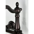 thumbnail image 3 of Kingston Brass KS2445AX Heritage Double-Handle Wall-Mount Bridge Kitchen Faucet, Oil Rubbed Bronze, 3 of 7