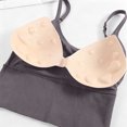 thumbnail image 6 of SHTXOZHI Womens Cropped Tank Tops Scoop Neck Ribbed Fitted Tees Spaghetti Strap Casual Basic Shirts with Built in Bra, 6 of 6