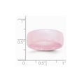 thumbnail image 6 of Pink Ceramic Ring Band Wedding Standard Domed 8mm Polished, 6 of 6