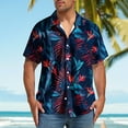 thumbnail image 2 of ZCFZJW Hawaiian Shirts for Men Trendy Summer Short Sleeve Tropical Floral Printed Button Down Graphic Holiday Beach Vacation Tees Tops Multicolor#15 XXXXL, 2 of 5