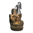 thumbnail image 6 of Outdoor Floor Rustic 5-Tiered Barrel and Pump Water Fountain for Garden and Patio Decor, 6 of 12