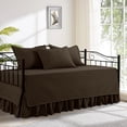 thumbnail image 2 of Daybed Cover Sets- Diamond Stitching Daybed Bedding Set, All Season Cozy Bedding with Bedskirt with Shams, Microfiber Filling, 5 Pieces, Navy Blue, 2 of 8