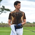thumbnail image 3 of Logiee Lake Meditating Elephant Print Mens Polo Shirts,Mens Golf Polo Shirts,Short Sleeve Casual Polo Shirts for Men,Summer Fashion Beach Shirts-XX-Large, 3 of 6