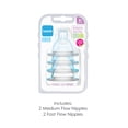 thumbnail image 2 of Bottle Nipples MAM Mixed Flow de silicona de nivel 2 y 3, paquete de 4, 2 of 5