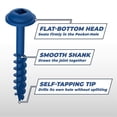 thumbnail image 4 of Tornillos Kreg SML-C250B-50 Blue Kote, 6,5 cm, rosca gruesa, 50 unidades, 4 of 6