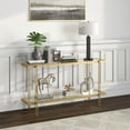 thumbnail image 4 of Evelyn&Zoe Inez 55" Wide Rectangular Console Table in Brass, 4 of 7