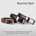 thumbnail image 4 of WERFORU Leather Ratchet Dress Belt for Men Perfect Fit Waist Size up to 50 inches with Automatic Buckle, 4 of 6