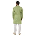 thumbnail image 4 of eloria Men's Tunic Jacquard Kurta Pajama Indian Traditional Suit Wedding Party Dress Set Party Wear Apparel, 4 of 6