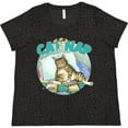 thumbnail image 3 of Inktastic Cat Nap Cute Sleeping Cat Women's Plus Size T-Shirt, 3 of 5