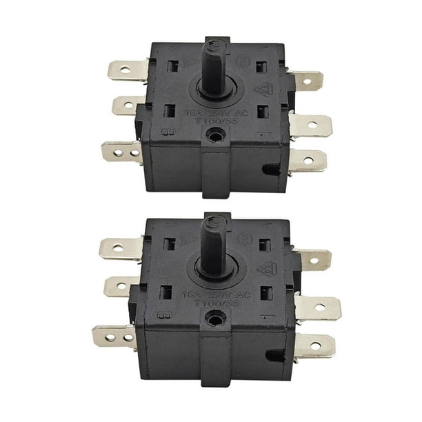 2 piezas de selector de velocidad del ventilador, interruptor de ventilador para enfriador de agua, para interior y exterior. 6 pies