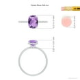 thumbnail image 4 of ANGARA Natural Thin Shank Cushion Cut 1.2 ct Amethyst Ring with Diamonds in 14K White Gold for Women (Size-8x6mm) | February Birthstone, Anniversary, Jewelry Gift for Women | Natural Amethyst Ring, 4 of 9