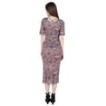 thumbnail image 4 of Moomaya Casual Party Bodycon Dresses For Women Printed Short Sleeve Midi Dress, 4 of 8