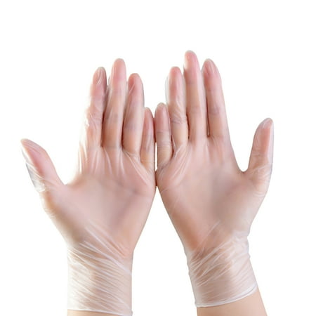 

PVC Gloves One-time Clear Latex Gloves Powder Free Hand Protector for Kitchen Food Cooking XL