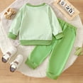 thumbnail image 5 of Gibobby Toddler Boy Clothes Long Sleeve T-Shirt Tops Sweatsuit Pants Sets Fall Winter Baby Boy Clothes(Light Green,3-4 Years), 5 of 7