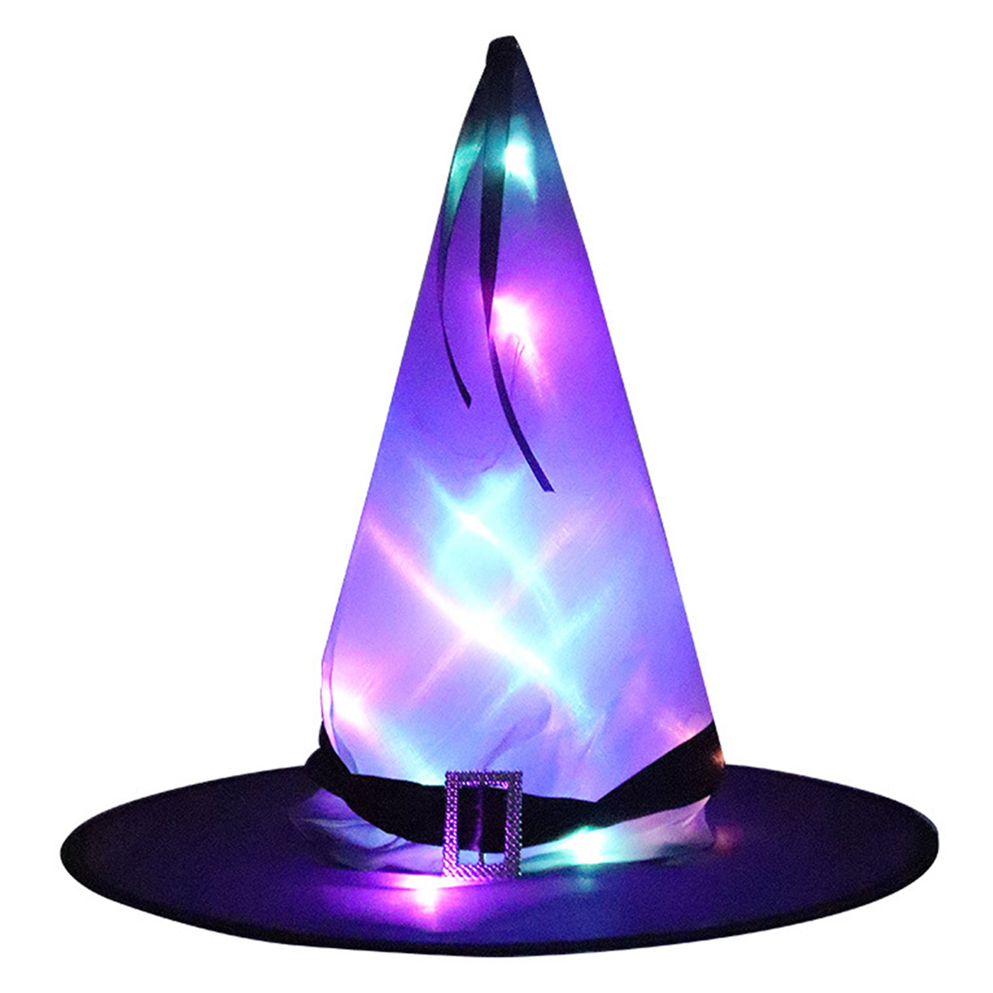 Halloween LED Light Up Witch Hat Glowing Caps Props Outdoor Garden