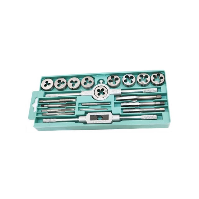 Ruiboury 20 Pieces/Set Taps Screw Thread Steel Twisted Spanner Plating Hand Tools Multi-purpose Maintenance Hardware Accessory Silver